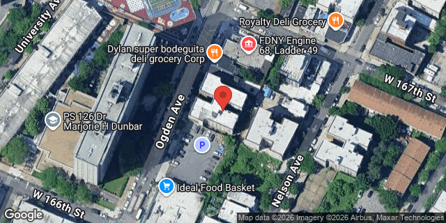 Aerial map of 1146 OGDEN AVENUE, Bronx