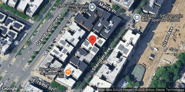 Aerial map of 1315 SHERIDAN AVENUE, Bronx