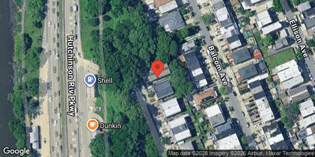 Aerial map of 1334 VREELAND AVENUE, Bronx