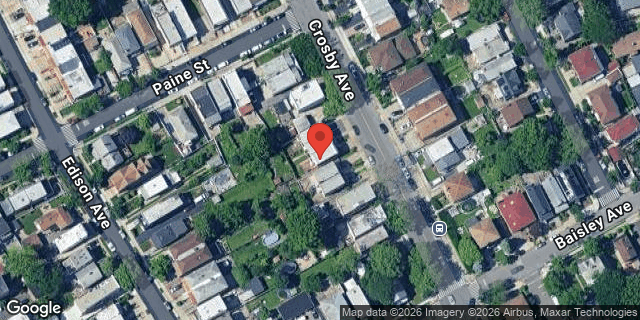 Aerial map of 1245 CROSBY AVENUE, Bronx