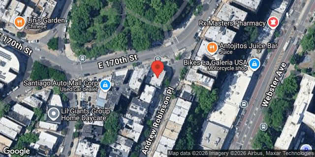 Aerial map of 394 EAST 170 STREET, Bronx