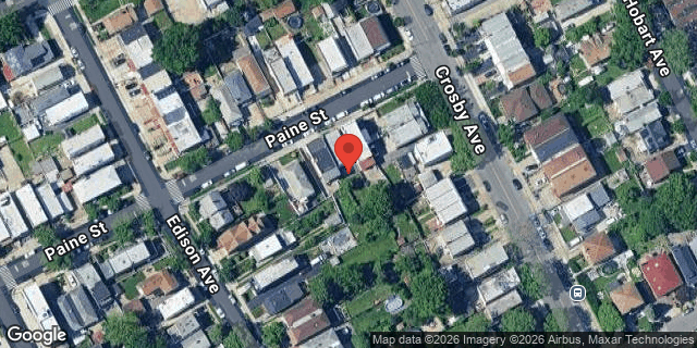 Aerial map of 2954 PAINE STREET, Bronx