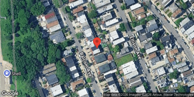 Aerial map of 1342 BALCOM AVENUE, Bronx