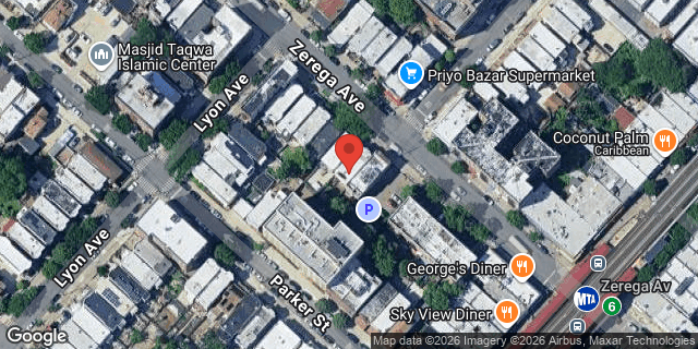 Aerial map of 1433 ZEREGA AVENUE, Bronx