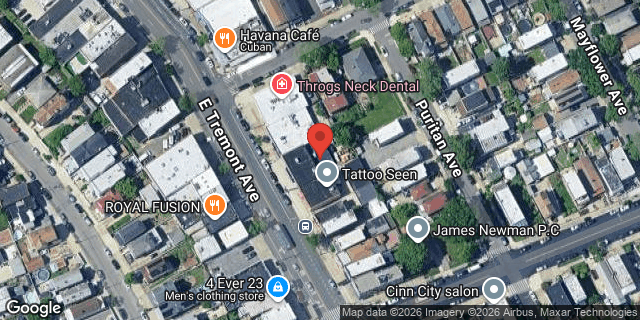 Aerial map of 3175 EAST TREMONT AVENUE, Bronx