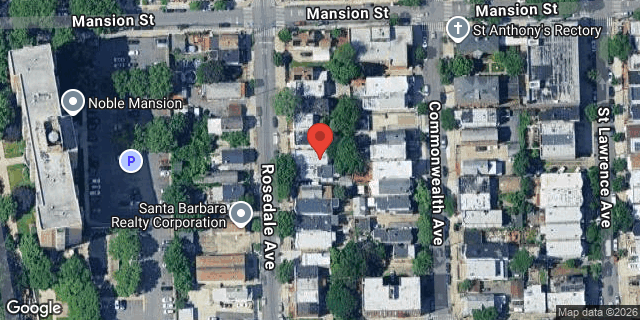 Aerial map of 1482 ROSEDALE AVENUE, Bronx