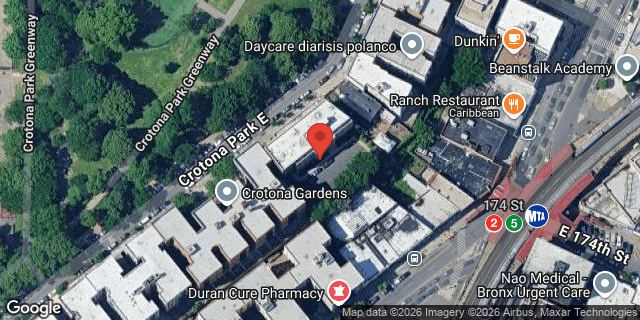 Aerial map of 1714 CROTONA PARK EAST, Bronx