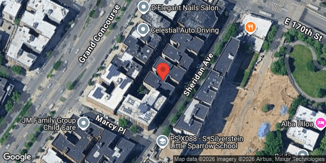 Aerial map of 1353 SHERIDAN AVENUE, Bronx