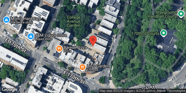 Aerial map of 1415 TELLER AVENUE, Bronx