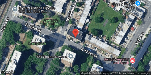 Aerial map of 481 EAST 171 STREET, Bronx