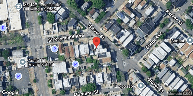 Aerial map of 1559 GLOVER STREET, Bronx