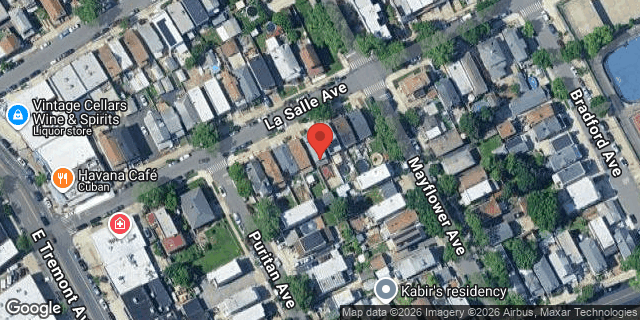 Aerial map of 2836 LA SALLE AVENUE, Bronx