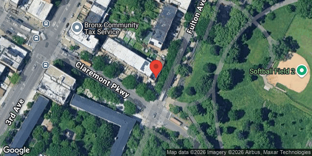 Aerial map of 559 CLAREMONT PARKWAY, Bronx