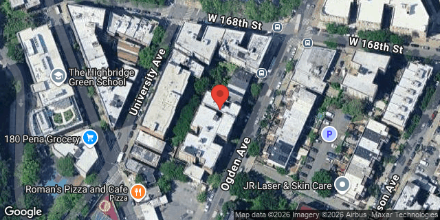 Aerial map of 1207 OGDEN AVENUE, Bronx