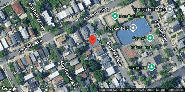 Aerial map of 1327 BRADFORD AVENUE, Bronx