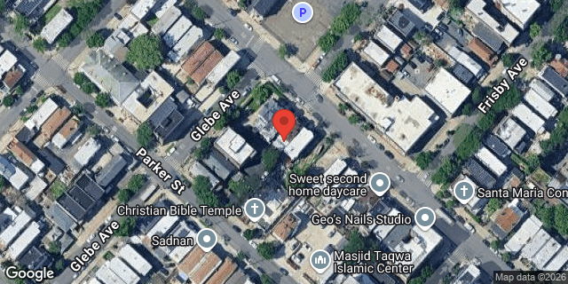 Aerial map of 1521 ZEREGA AVENUE, Bronx