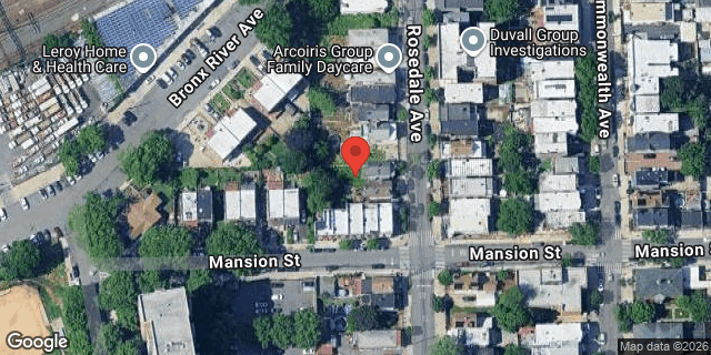 Aerial map of 1513 ROSEDALE AVENUE, Bronx
