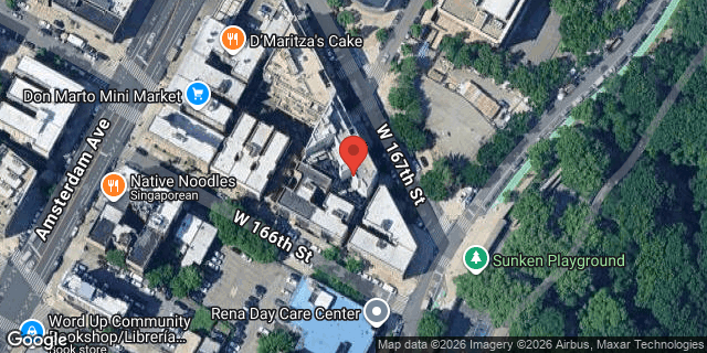 Aerial map of 446 WEST 167 STREET, Manhattan