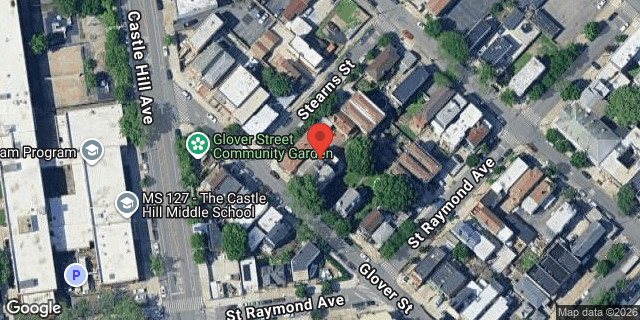 Aerial map of 1616 GLOVER STREET, Bronx