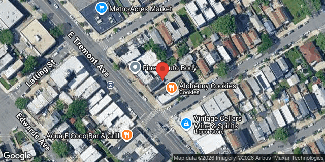 Aerial map of 3117 EAST TREMONT AVENUE, Bronx