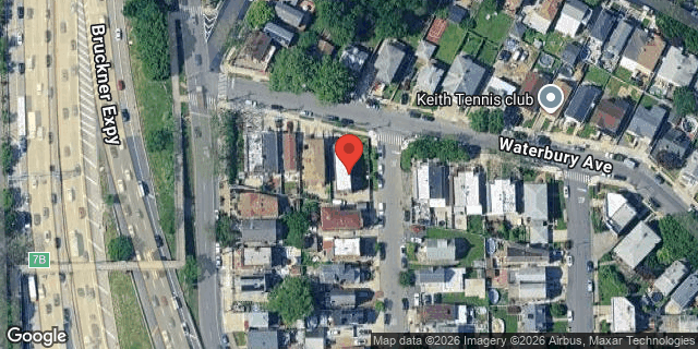 Aerial map of 3132 WATERBURY AVENUE, Bronx