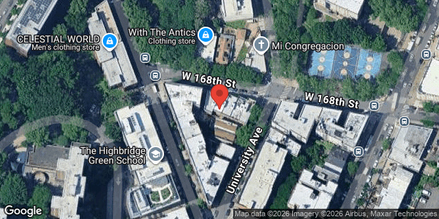 Aerial map of 186 WEST 168 STREET, Bronx
