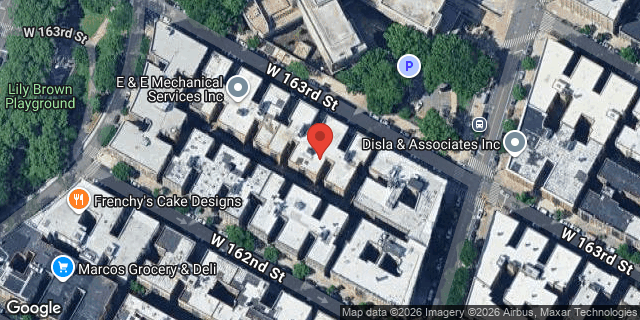 Aerial map of 652 WEST 163 STREET, Manhattan