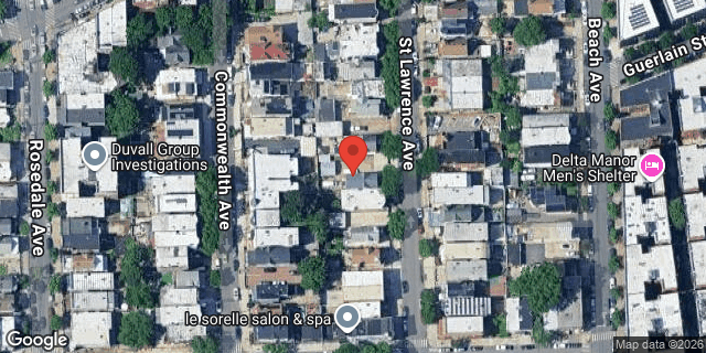 Aerial map of 1521 ST LAWRENCE AVENUE, Bronx