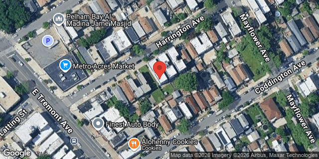 Aerial map of 2822 HARRINGTON AVENUE, Bronx