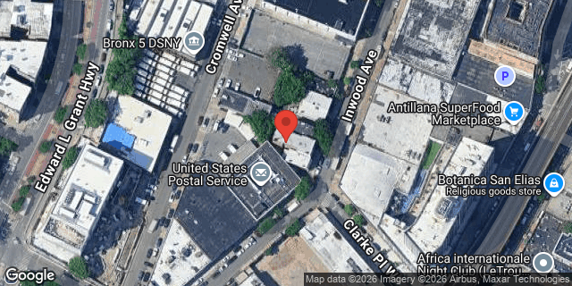 Aerial map of 1323 INWOOD AVENUE, Bronx