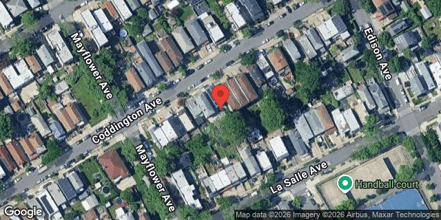Aerial map of 2874 CODDINGTON AVENUE, Bronx