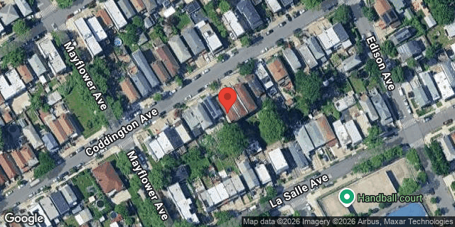 Aerial map of 2876 CODDINGTON AVENUE, Bronx