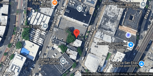 Aerial map of 1333 INWOOD AVENUE, Bronx