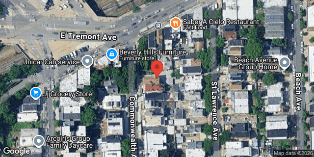 Aerial map of 1540 COMMONWEALTH AVENUE, Bronx