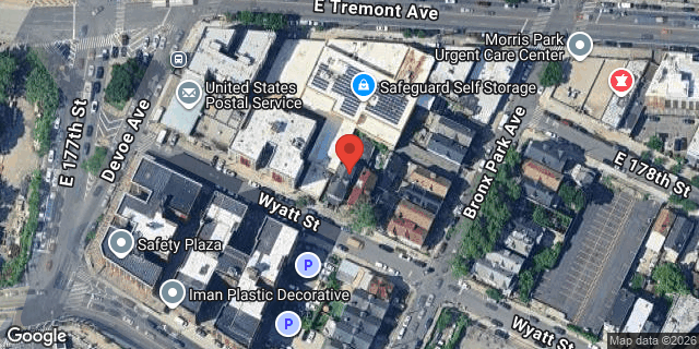 Aerial map of 1139 WYATT STREET, Bronx