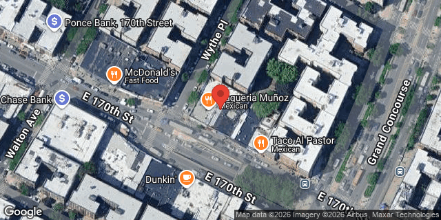 Aerial map of 151 EAST 170 STREET, Bronx