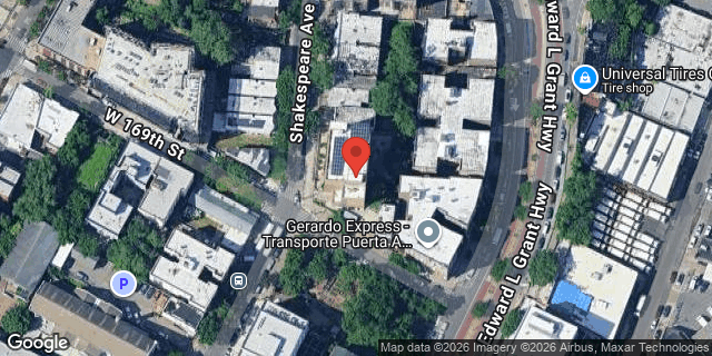 Aerial map of 1282 SHAKESPEARE AVENUE, Bronx