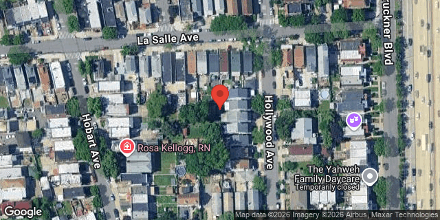 Aerial map of 1323 HOLLYWOOD AVENUE, Bronx