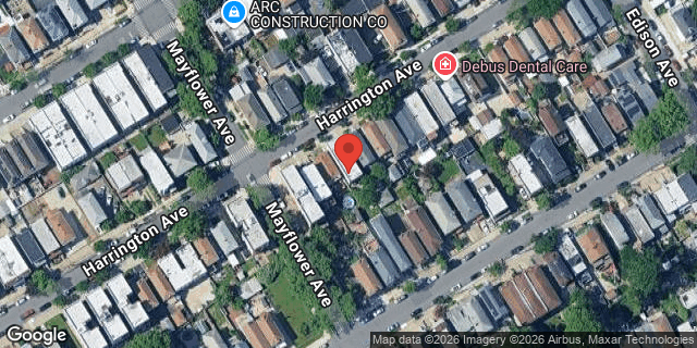Aerial map of 2866 HARRINGTON AVENUE, Bronx