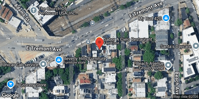 Aerial map of 1770 EAST TREMONT AVENUE, Bronx