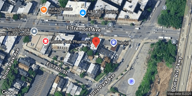 Aerial map of 1186 EAST TREMONT AVENUE, Bronx