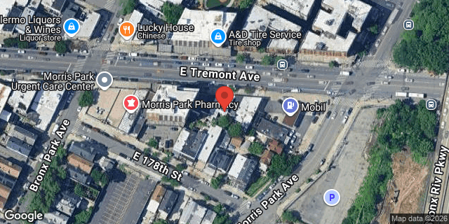 Aerial map of 1180 EAST TREMONT AVENUE, Bronx