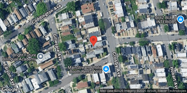 Aerial map of 1357 CROSBY AVENUE, Bronx