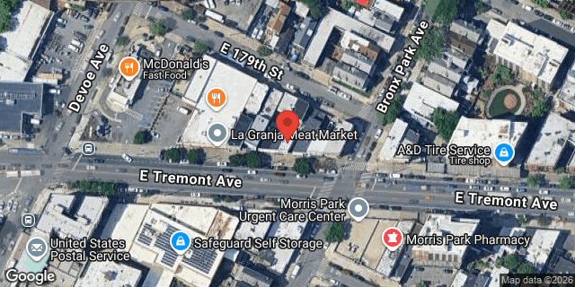 Aerial map of 1131 EAST TREMONT AVENUE, Bronx