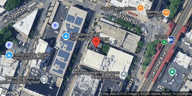 Aerial map of 1378 INWOOD AVENUE, Bronx