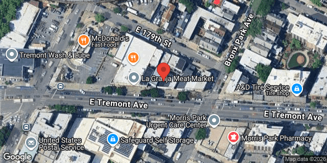 Aerial map of 1129 EAST TREMONT AVENUE, Bronx