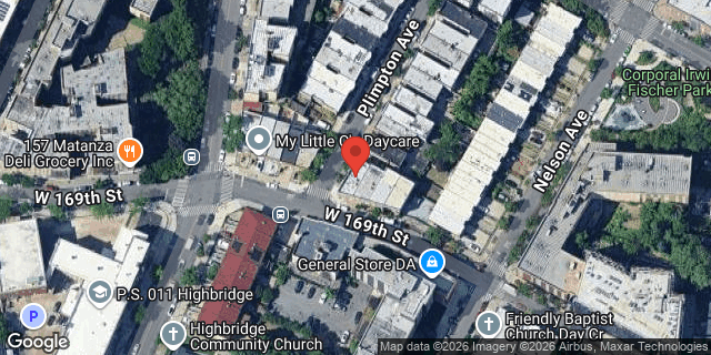 Aerial map of 133 WEST 169 STREET, Bronx