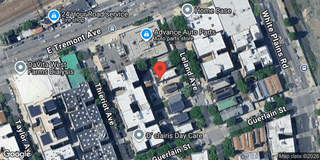 Aerial map of 1577 LELAND AVENUE, Bronx