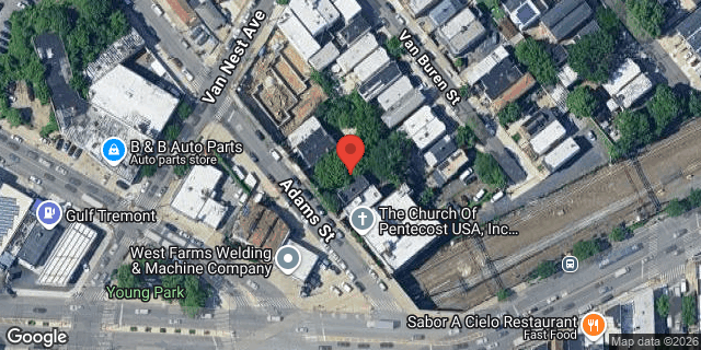 Aerial map of ADAMS STREET, Bronx