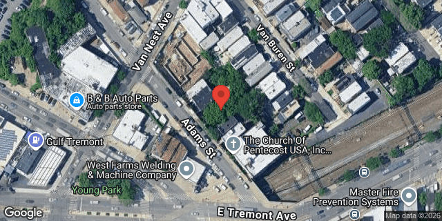 Aerial map of ADAMS STREET, Bronx
